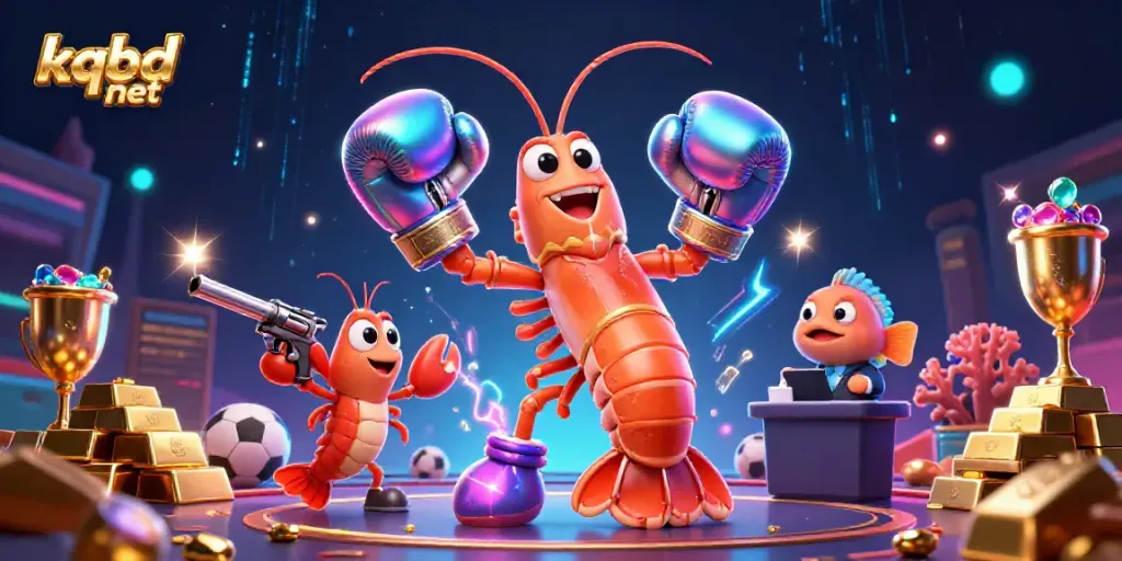 Bet on sports outcomes with kqbd net, a vibrant 3D scene featuring animated sea creatures and betting elements.