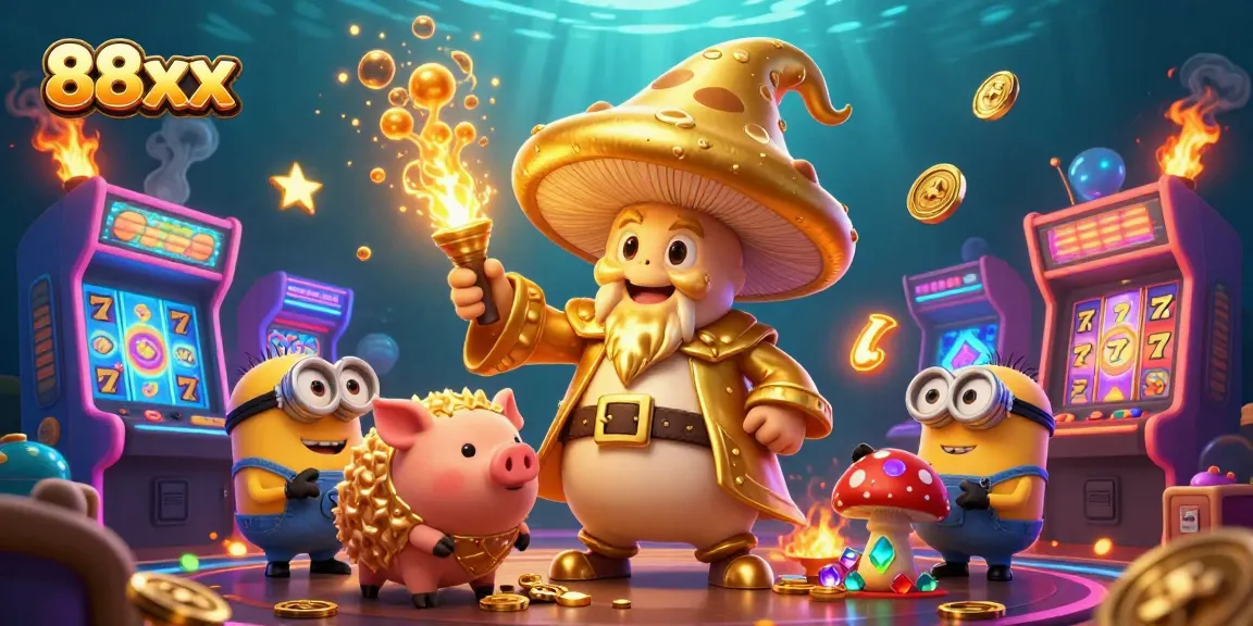 Join the excitement at 88xx, where the golden wizard and treasure-seeking pig make every spin a jackpot!