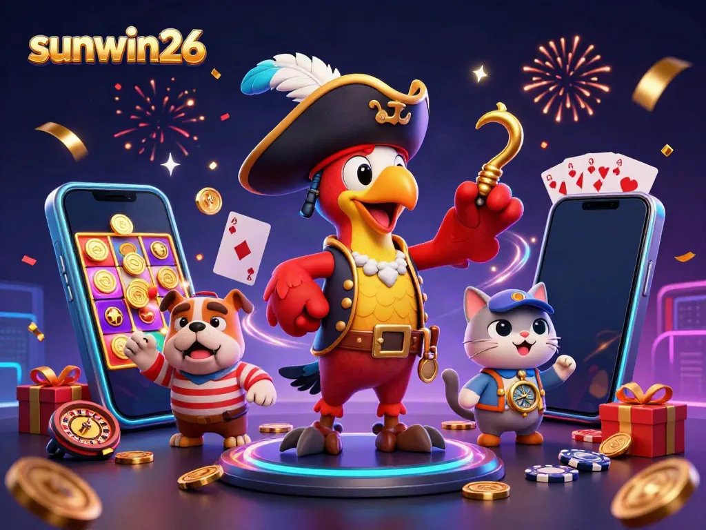 Experience thrilling gameplay at sunwin26 with a pirate captain leading casino adventures.