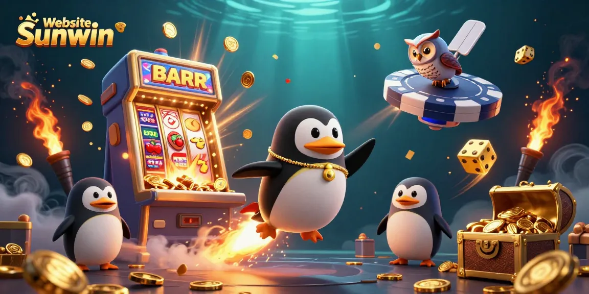 Experience the thrilling adventure of the Website Sunwin through a vibrant 3D casino-themed illustration.